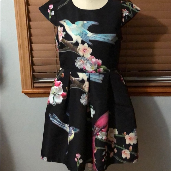 Ted Baker London Dresses & Skirts - Ted Baker Fit and Flare Bird Dress